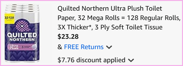 Quilted Northern Toilet Paper at Checkout