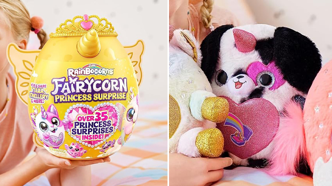 Rainbocorns Fairycorn Princess Surprise Puppy Plush Toy