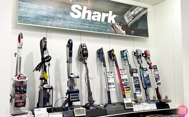 Shark Vacuums in a Store