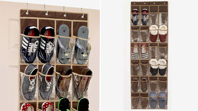 Simple Houseware Hanging Shoe Organizer with 24 Pockets Simple Houseware Hanging Shoe Organizer with 24 Pockets