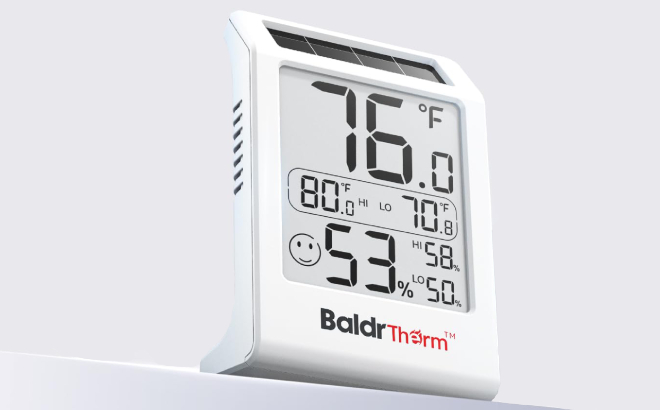 Solar Powered Room Thermometer