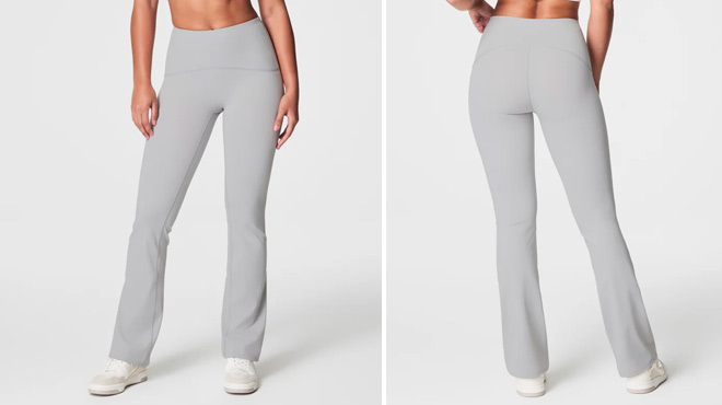 Spanx Booty Boost Flare Pants in Cloudy Grey Spanx Booty Boost Flare Pants in Cloudy Grey