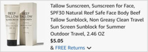 Tallow Sunscreen at Checkout Tallow Sunscreen at Checkout