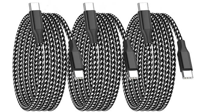 USB C Cable 60W PD Fast Charging 3 Pack