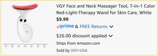 VGY Face Neck Massager Tool Checkout Page