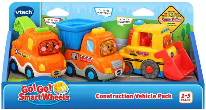VTech Smart Wheels Construction Vehicles 3 Pack