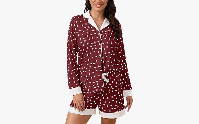 Womens Satin Silk Pajama Set