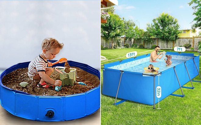 Zone Tech Foldable Pet Dog Swimming Pool