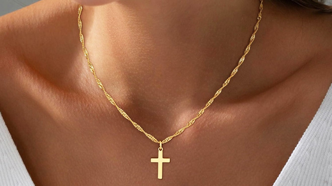 18K Gold Plated Cross Necklace 18K Gold Plated Cross Necklace