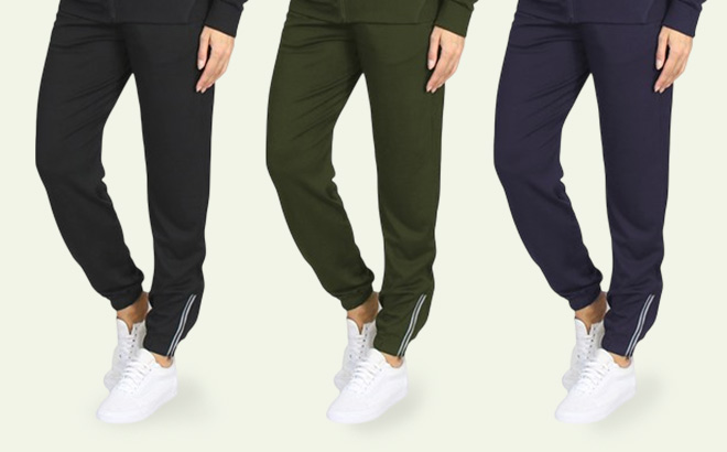 3 Pack Womens Performance Joggers