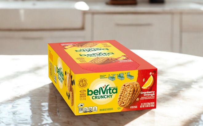 A Box of Belvita Biscuits on a Table