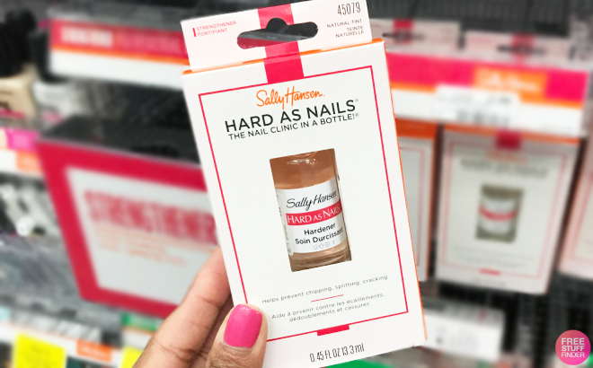 A Person Holding a Sally Hansen Hard As Nails Nail Hardener