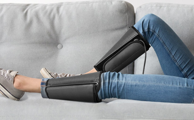 A Person Using Leg Massager