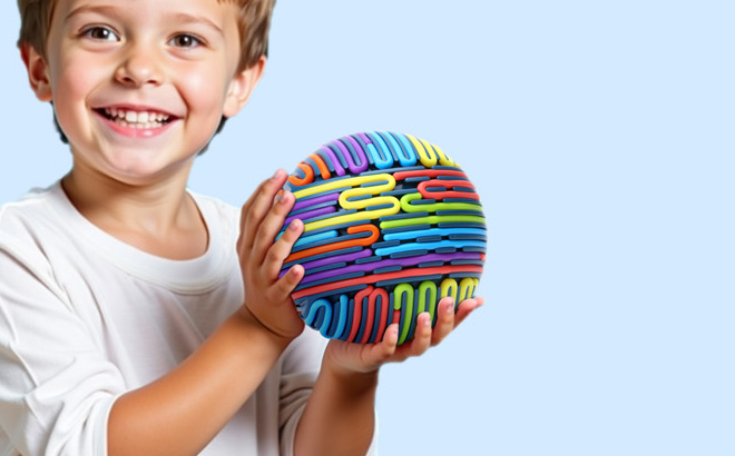 A Person holding a Kidhabe Sensory Activity Ball