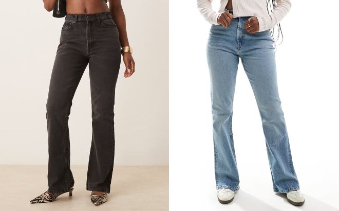 ASOS DESIGN Mid Rise Flare Jeans ASOS DESIGN Mid Rise Flare Jeans