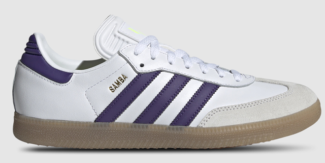 Adidas Samba Messi Mens Shoes in White Purple Color Adidas Samba Messi Mens Shoes in White Purple Color