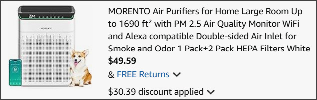 Air Purifier at Checkout