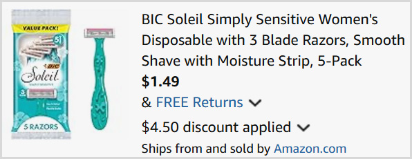 BIC Razors at Checkout