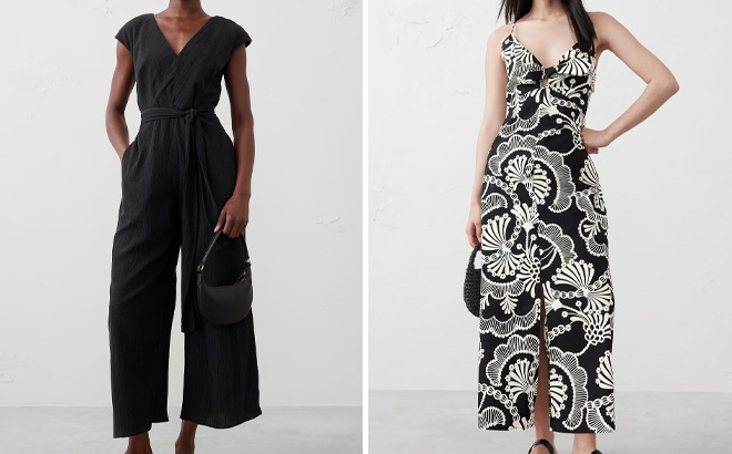 Banana Republic Factory Crinkle Jumpsuit and Strappy Maxi Dress Banana Republic Factory Crinkle Jumpsuit and Strappy Maxi Dress