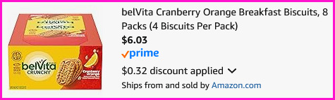 Belvita Biscuit Checkout Screen