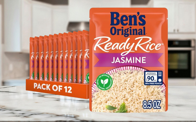 Bens Original Ready Rice 12 Pack on the Table