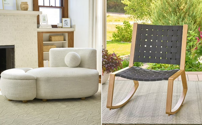 Better Homes Gardens Juliet Modern Boucle Chaise Storage Ottoman Better Homes Gardens Juliet Modern Boucle Chaise Storage Ottoman