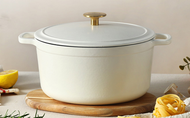 Carote 5 Quart Cast Iron Dutch Oven Pot with Lid