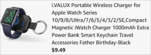 Checkout page of i VALUX Portable Wireless Apple Watch Charger Checkout page of i VALUX Portable Wireless Apple Watch Charger