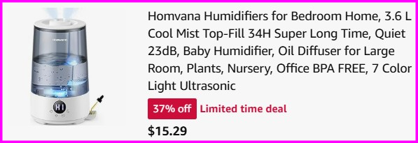 Cool Mist Humidifier Checkout