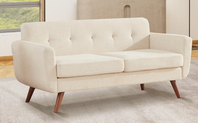 Corrigan Studio Jadier 66 Upholstered Loveseat Square Sofa Corrigan Studio Jadier 66 Upholstered Loveseat Square Sofa
