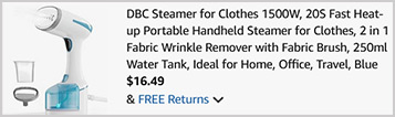 DBC Portable Handheld Steamer Screenshot DBC Portable Handheld Steamer Screenshot