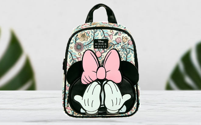Disney Minnie Mouse Floral Womens Mini Backpack