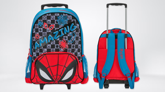 Disney Personalized Spider Man Rolling Backpack