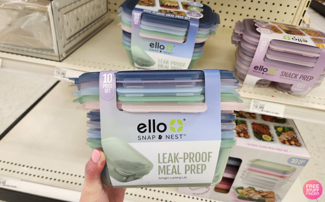 Ello 10 Piece Snack Food Storage Container Set
