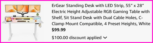 ErGear Standing Desk Checkout Screen ErGear Standing Desk Checkout Screen
