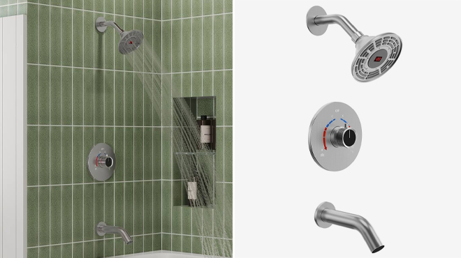 Everstein 2 In 1 Digital Display Shower Faucet Set