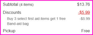 FREE First Aid Kit Bag Checkout Screen