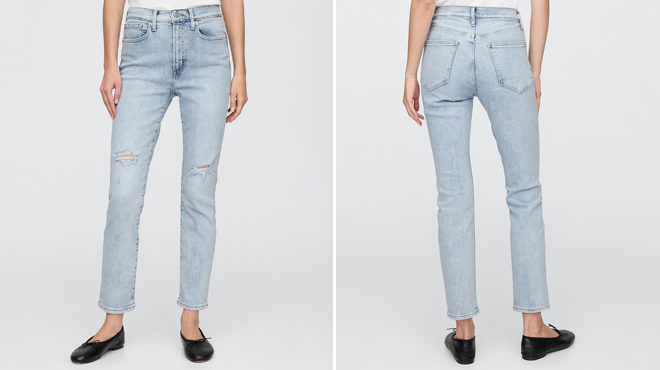 GAP Factory High Rise Destructed Vintage Slim Jeans 1 GAP Factory High Rise Destructed Vintage Slim Jeans 1