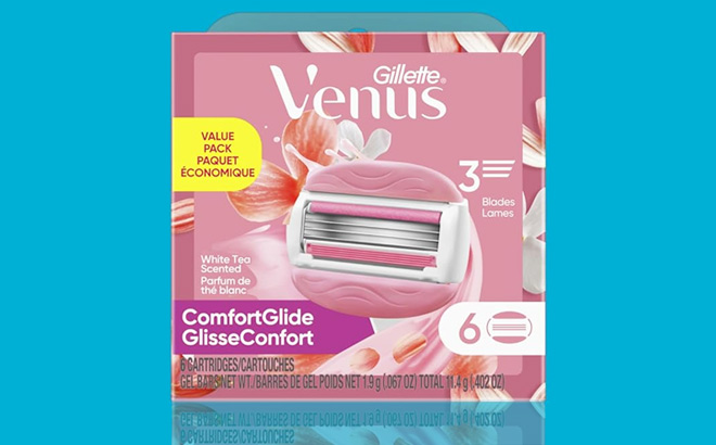 Gillette Venus ComfortGlide Razor Blades 6 Count Refills