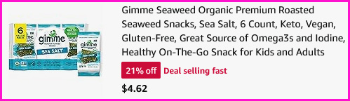 Gimme Seaweed Sheets Checkout Screen