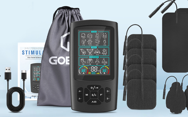 Gobok 3 In 1 Tens Unit Muscle Stimulator Device