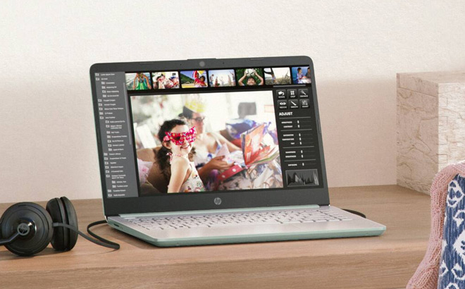 HP 14 Inch Laptop in Willow Green