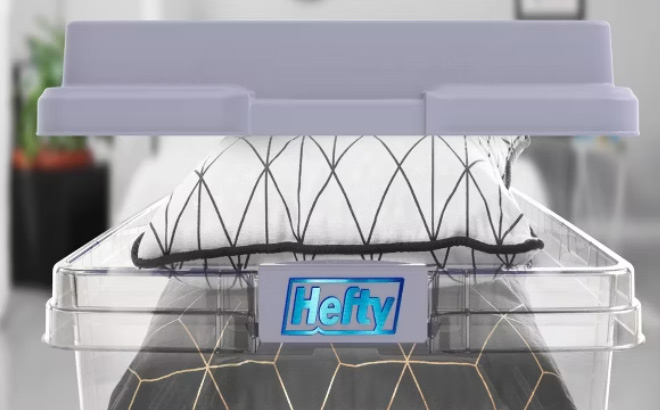 Hefty 63qt Hi Rise Underbed Clear Storage Hefty 63qt Hi Rise Underbed Clear Storage