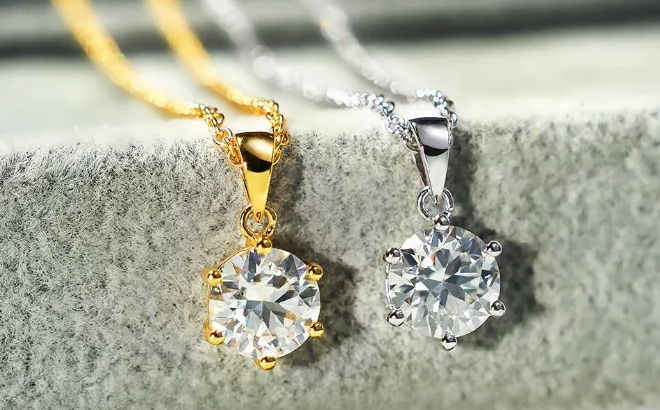 Imolove 18K White Gold Plated Pendant Necklaces