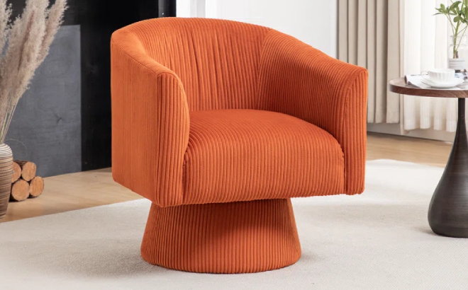 Ivy Bronx Chynna Velvet Swivel Barrel Chair Ivy Bronx Chynna Velvet Swivel Barrel Chair