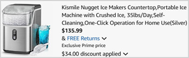 Kismile Nugget Portable Ice Machine Screenshot Kismile Nugget Portable Ice Machine Screenshot