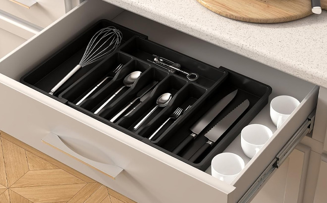 Lifewit Large Silverware Drawer Organizer