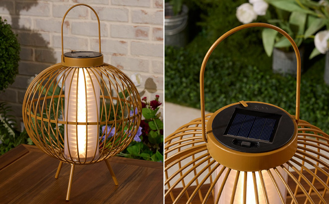 Lightscapes Outdoor Safe Solar Metal Lantern