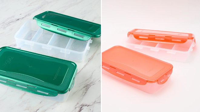 LocknLock 2 Piece Divider Rectangle Storage Set