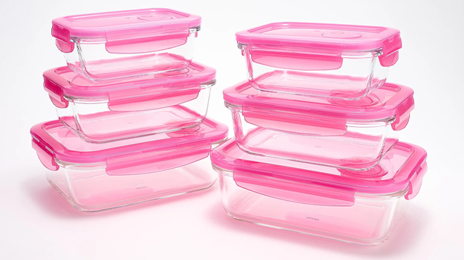 LocknLock 6 Piece Glass Rectangle Storage Set